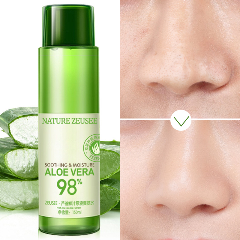NATURE ZEUSEE โทนเนอร์สกัดจากว่านหางจระเข้ 150ml pore essence แก้ไขง่ายๆ รูขุมขนกว้างใหญ่ มีสิวไม่หยุด acneลดสิว