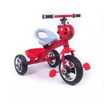 Toyswonderland  รถจักรยานสามล้อ ขาถีบ สำหรับเด็ก มีตะกร้าใส่ของด้านหลังและตะกร้าด้านหน้ารูปพี่เต่าทอง