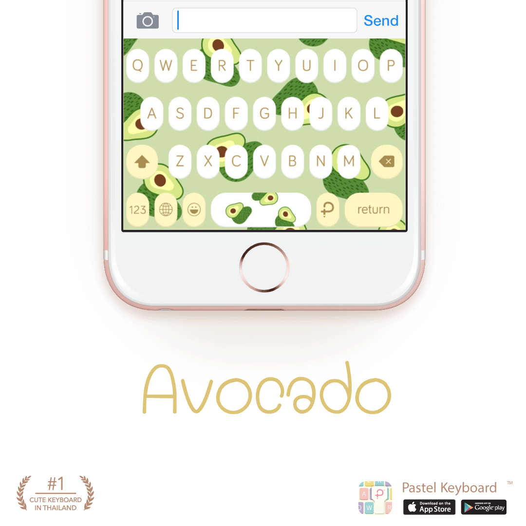 Avocado Keyboard Theme⎮(E-Voucher) for Pastel Keyboard App