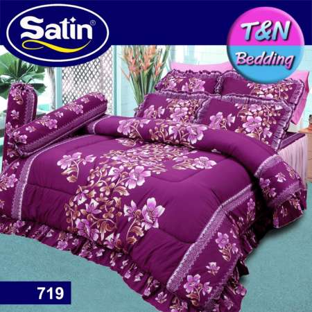 สินค้าใหม่มาแรง Satin ชุดผ้าปู 6 ฟุต (5 ชิ้น) (ไม่รวมผ้านวม) ซาติน ลาย
719 #Satin2017 ส่งทุกจังหวัด