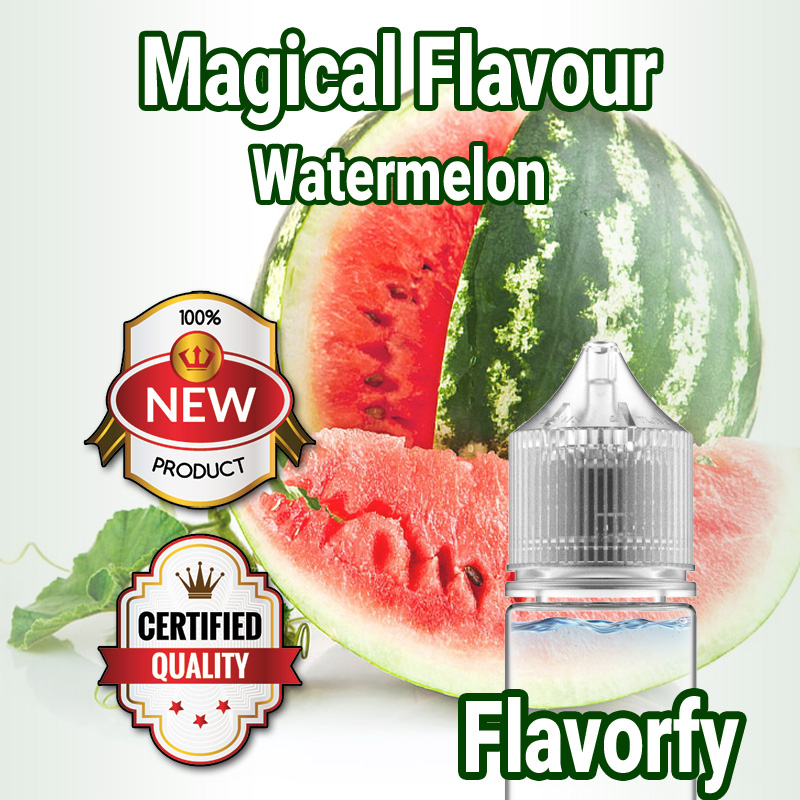 Magical Flavour Watermelon 6003 - กลิ่นแตงโม 6003 - กลิ่นผสมอาหาร - ผ่านการรับรองจาก อย. ประเทศไทย บรรจุและขายโดย Flavorfy กลิ่นผสมอาหารอเนกประสงค์ เหมาะสำหรับ ลูกอม, กัมมี่, น้ำผลไม้, เบเกอรี่, ไอศครีม, ของเหลวอื่่นๆ