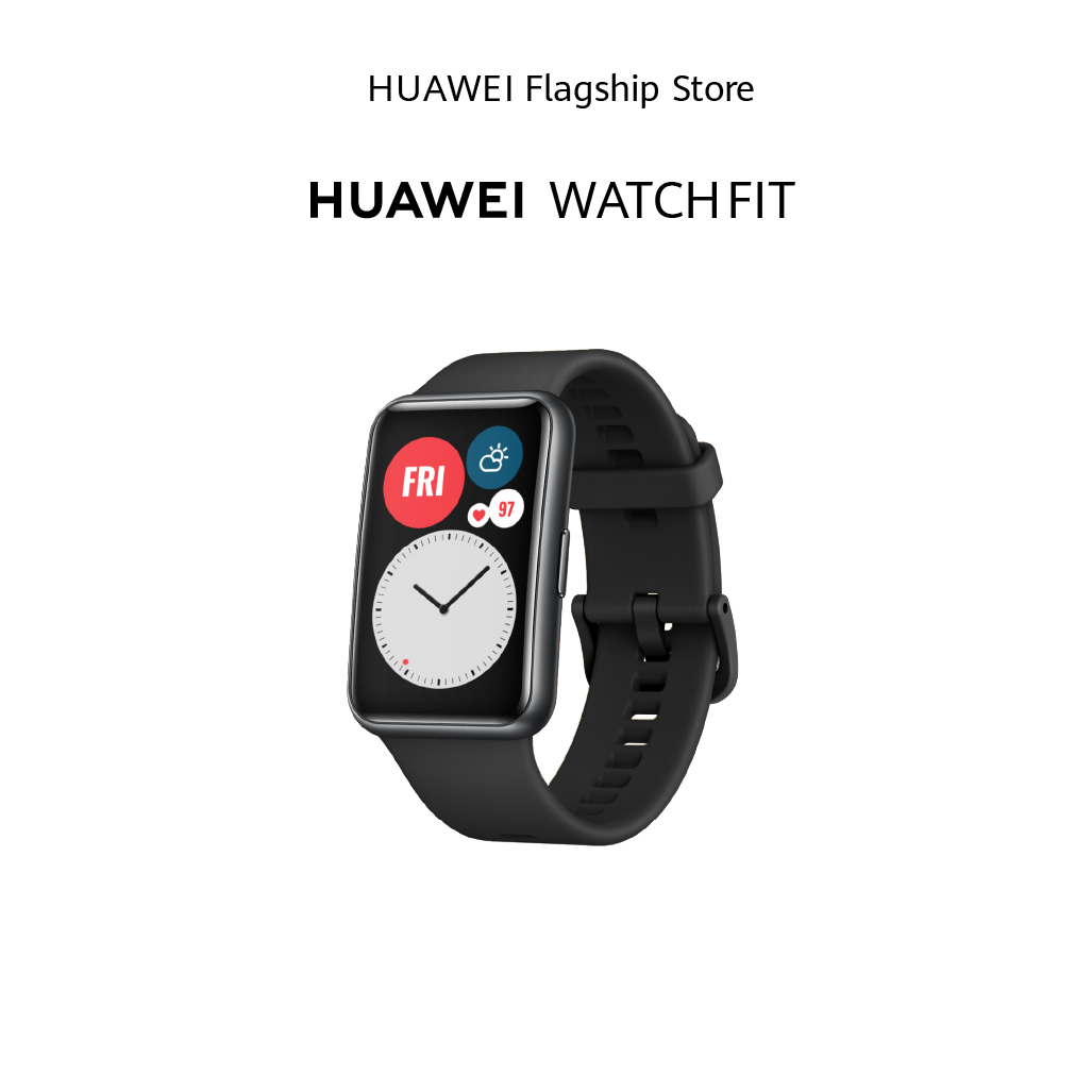 HUAWEI Watch Fit อุปกรณ์สวมใส่ | โหมดออกกำลังกาย 96 โหมด แบตเตอรี่ใช้นาน รองรับฟิตเนส  เทรนนิ่ง ตรวจสอบข้อมูลสุขภาพ  ร้านค้าอย่างเป็นทางการ