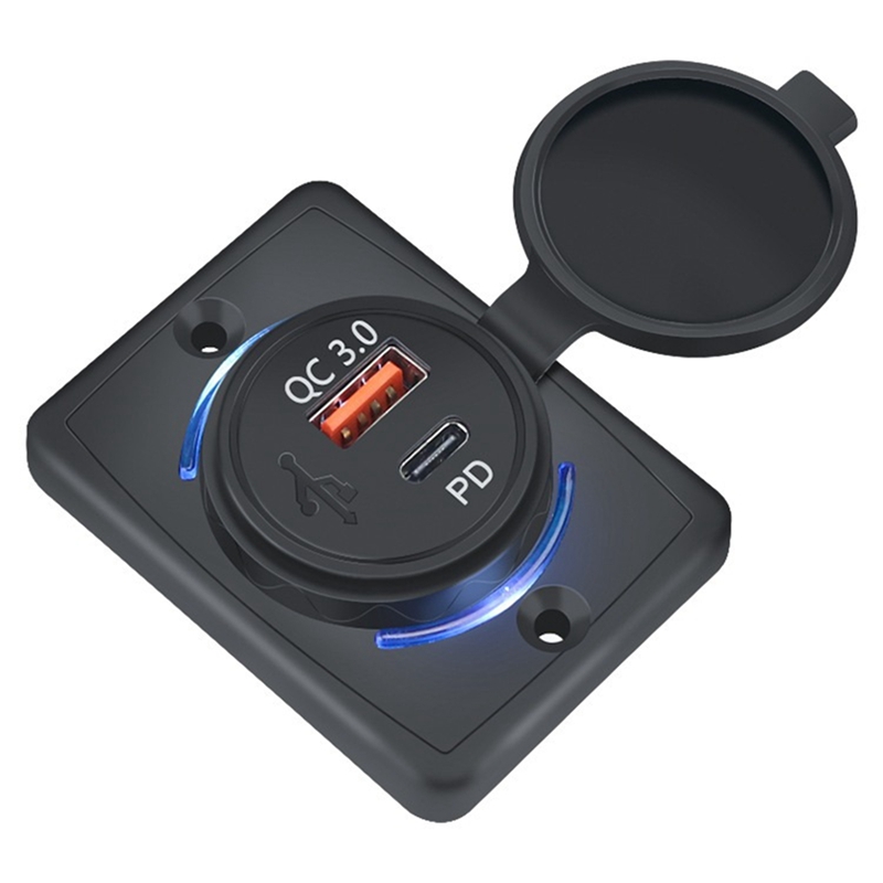Car Charger Socket 18W and QC 3.0 USB Quick Charge Socket Quick Charge ...