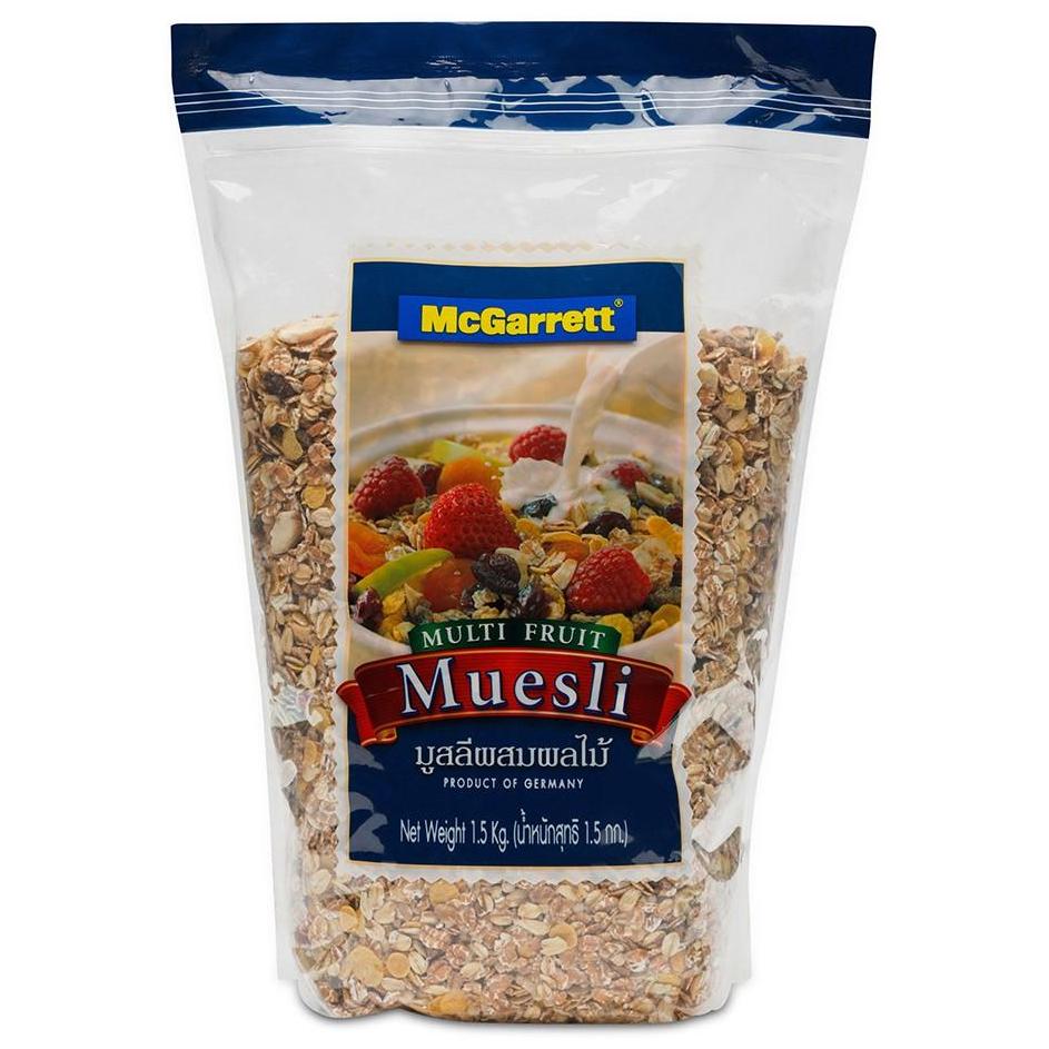 McGarrett Multi Fruit Muesli แม็กกาแรต มูสลี่ผสมผลไม้ อาหารเช้า 1500 กรัม (ขนาดใหญ่)