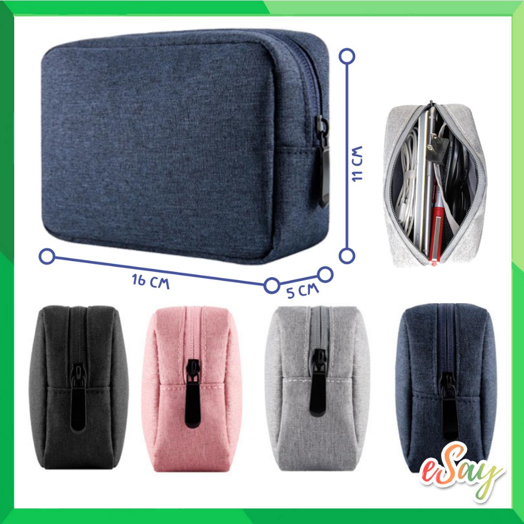 กระเป๋าเก็บอุปกรณ์มือถือ กระเป๋าเก็บสายชาร์จ สายไฟ โทรศัพท์มือถือ สายหูฟัง USB แฟลชไดรฟ์ อุปกรณ์คอมพิวเตอร์ กระเป๋าเก็บของอแนกประสงค์จัดระเบียบสิ่งของในกระเป๋า (พร้อมจัดส่ง)
