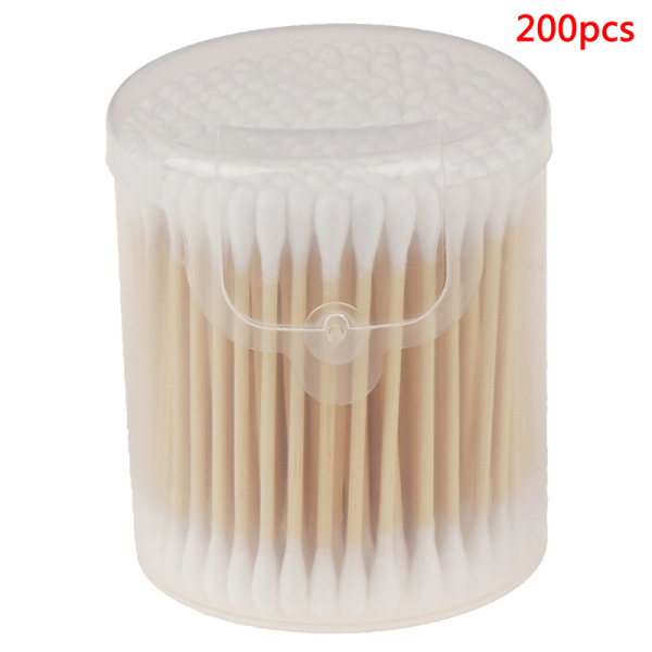 Good nice days💕300 pcs New Disposable Cotton Swab Applicator Q-tip Swabs Bamboo Handle Sturdy