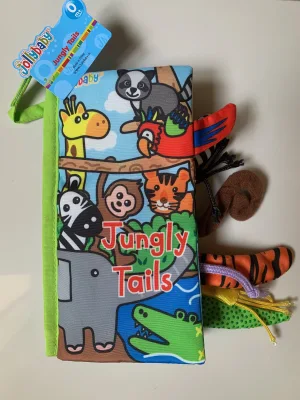 Jollybaby Animal 3D tailor (Jungle Tails), Cloth book Baby Toy Cloth Development Books