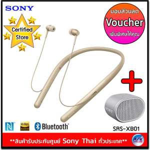 Sony หูฟังไร้สายแบบคล้องคอ h.ear in 2 รุ่น WI-H700 สีทอง + Sony SRS-XB01 ลำโพง BLUETOOTH แบบพกพา EXTRA BASS (1 ชิ้น)