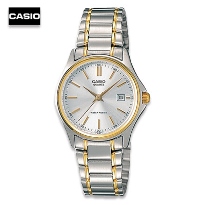 Velashop นาฬิกาข้อมือผู้หญิง Casio  สายสเตนเลส รุ่น LTP-1183G-7ADF - Silver/Gold, LTP-1183G-7A, LTP-1183G