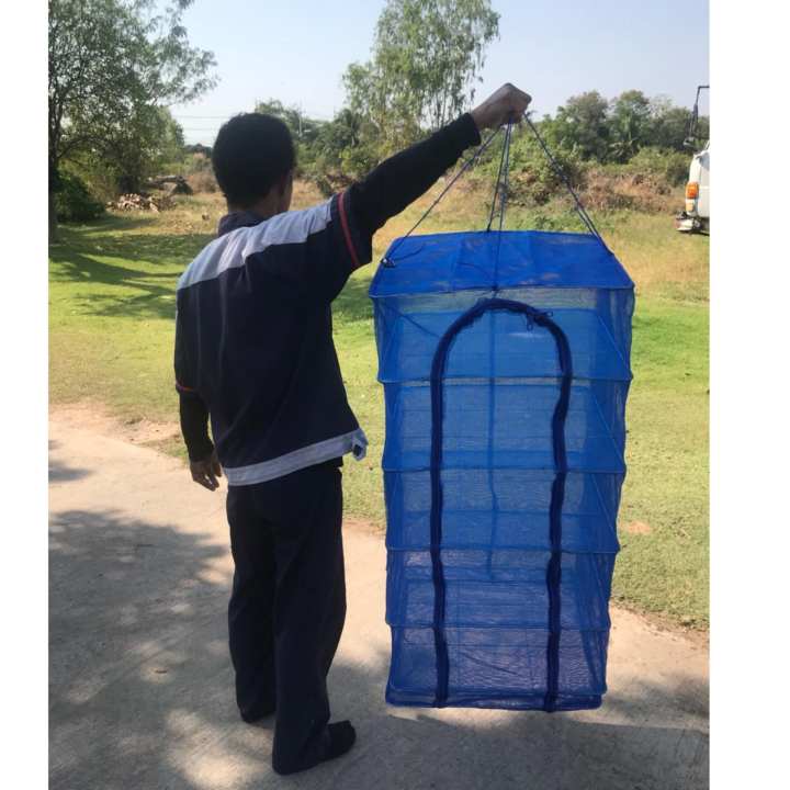 มุ้งตากอาหาร คอนโด ตากปลา ตากอาหาร 5ชั้น 50*50*90 ซม.