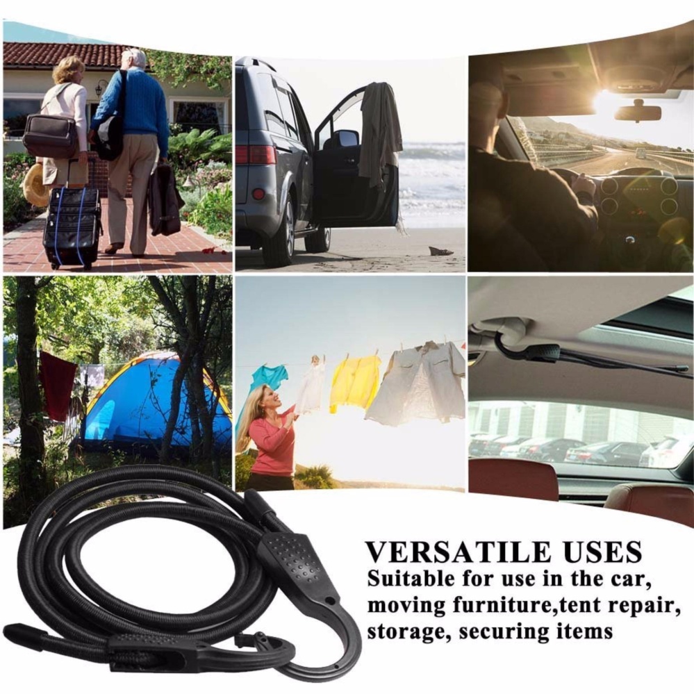 ปรับBungeeสายไฟ,59นิ้วShockเชือกกว้างเปิดตะขอ,สำหรับรถยนต์,Camping, RVs
