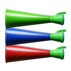 แตร เป่า เชียร์กีฬา เชียร์บอล กีฬาสี 3 ชิ้น แดง / เขียว / เหลือง - Cheer Horn 3 pcs. - Mixed Colour / Red / Green / Yellow