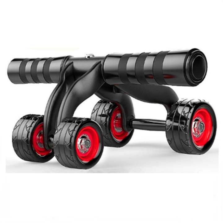 (ฟรี!!! แผ่นรองหัวเข่าสีตามรูป) Aocoa เครื่องบริหารหน้าท้อง AB Carver Wheel Six Pack รุ่น 4ล้อ AB Core สร้าง sixpack