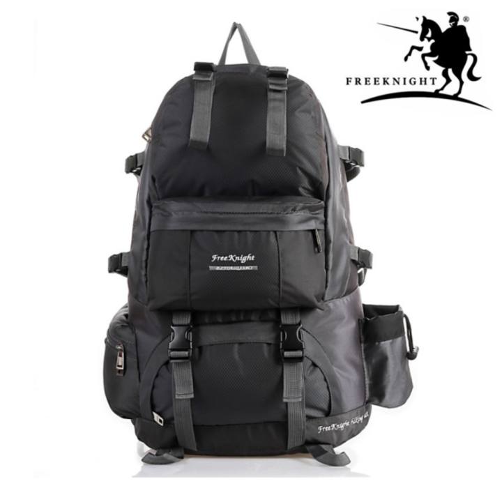 Free Knight 50L กระเป๋าเป้สำหรับเดินป่า FK 751 Hiking Travel Backpack (สีดํา)