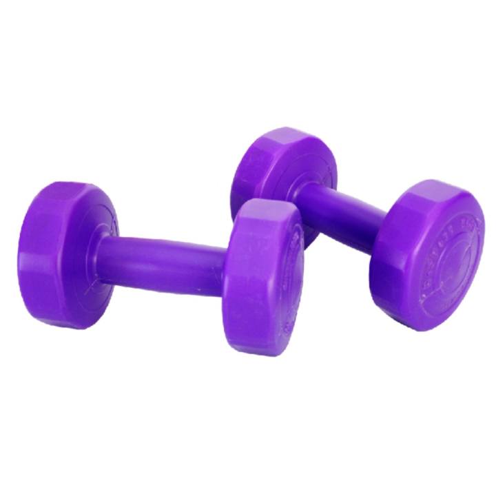 Gsports ดัมเบลพลาสติกชนิดเหลี่ยมน้ำหนัก 2Kg. Packคู่