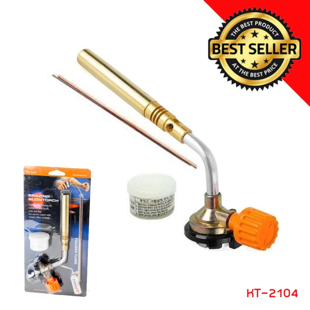 KOVEA Brazing Gas Torch KT-2104 หัวพ่นไฟเอนกประสงค์ หัวเชื่อมทองเหลือง เชื่อมท่อแอร์ เชื่อมท่อทอแดง สำหรับช่างแอร์