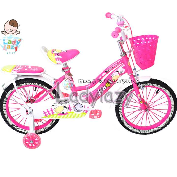 ladylazyจักรยานเด็กลายวัวน้อยน่ารัก 12" No.FA210 สีชมพู