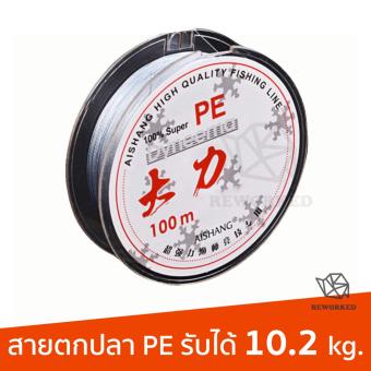 สายตกปลา PE ยาว 100 เมตร ถัก 8 เส้น ขนาด 0.16 มม. รับน้ำหนักได้ 10.2 กก. Fishing Line