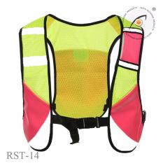 SEEYU เสื้อกั๊กสะท้อนแสง RST-14 สีเขียว,สีเหลือง,สีชมพู สำหรับวิ่ง หรือปั่นจักรยาน # Rst-14