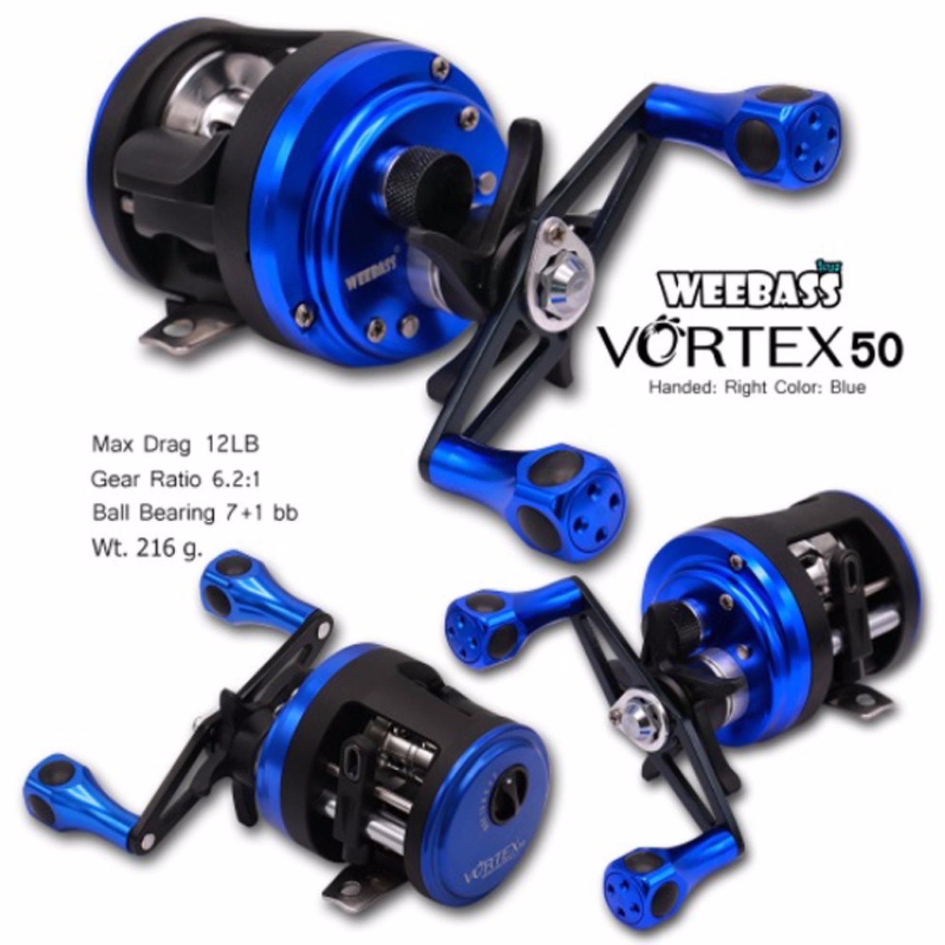 โปรโมชน weebass รอกมนทรงกลม รน vortex 50 rh หมนขวา blue