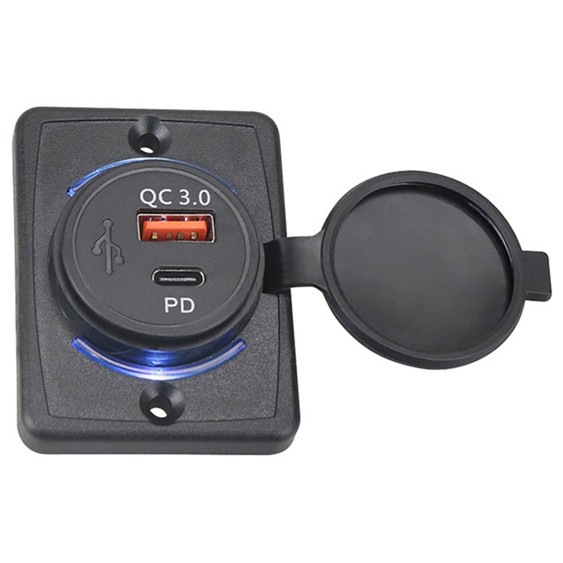 Car Charger Socket 18W and QC 3.0 USB Quick Charge Socket Quick Charge ...