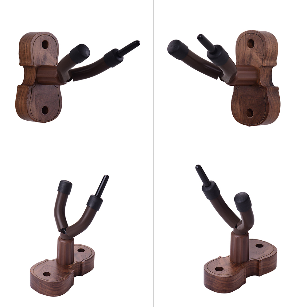 Wall Mount Violin Fiddle Viola Hanger Hook Keeper with Bow Holder