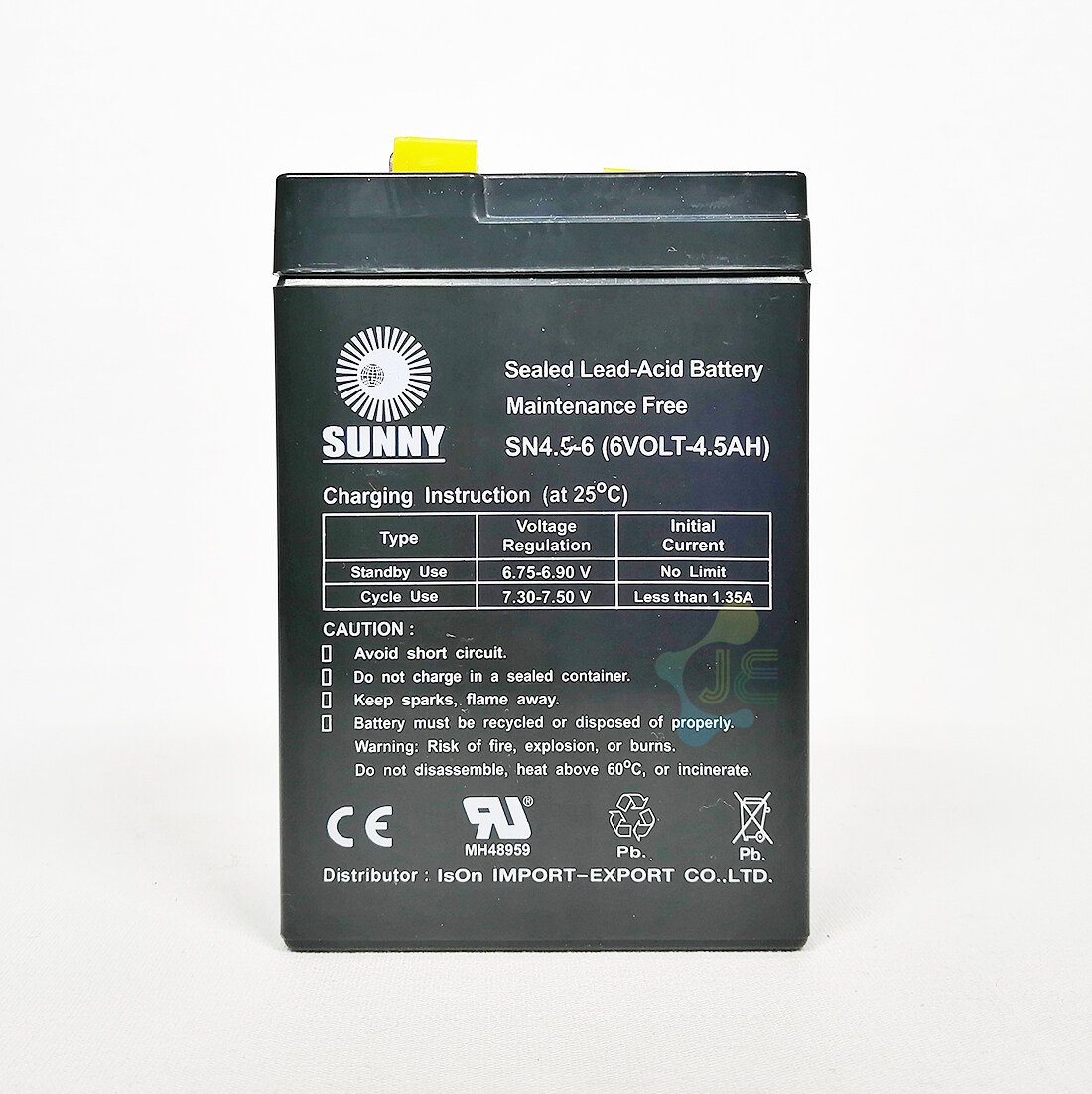 Sunny แบตเตอรี่แห้ง รุ่น SN4.5-6 ขนาด 6V 4.5AH Dry Battery 6V 4.5 AH