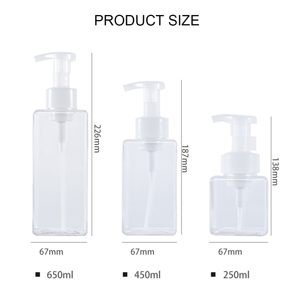 COD Hộp Đựng Chất Lỏng Dầu Gội Đầu Rỗng Hữu Ích Dạng Gel Tắm Bằng Nhựa Trong Suốt Xà Phòng Máy rút, Tạo Bọt Chai