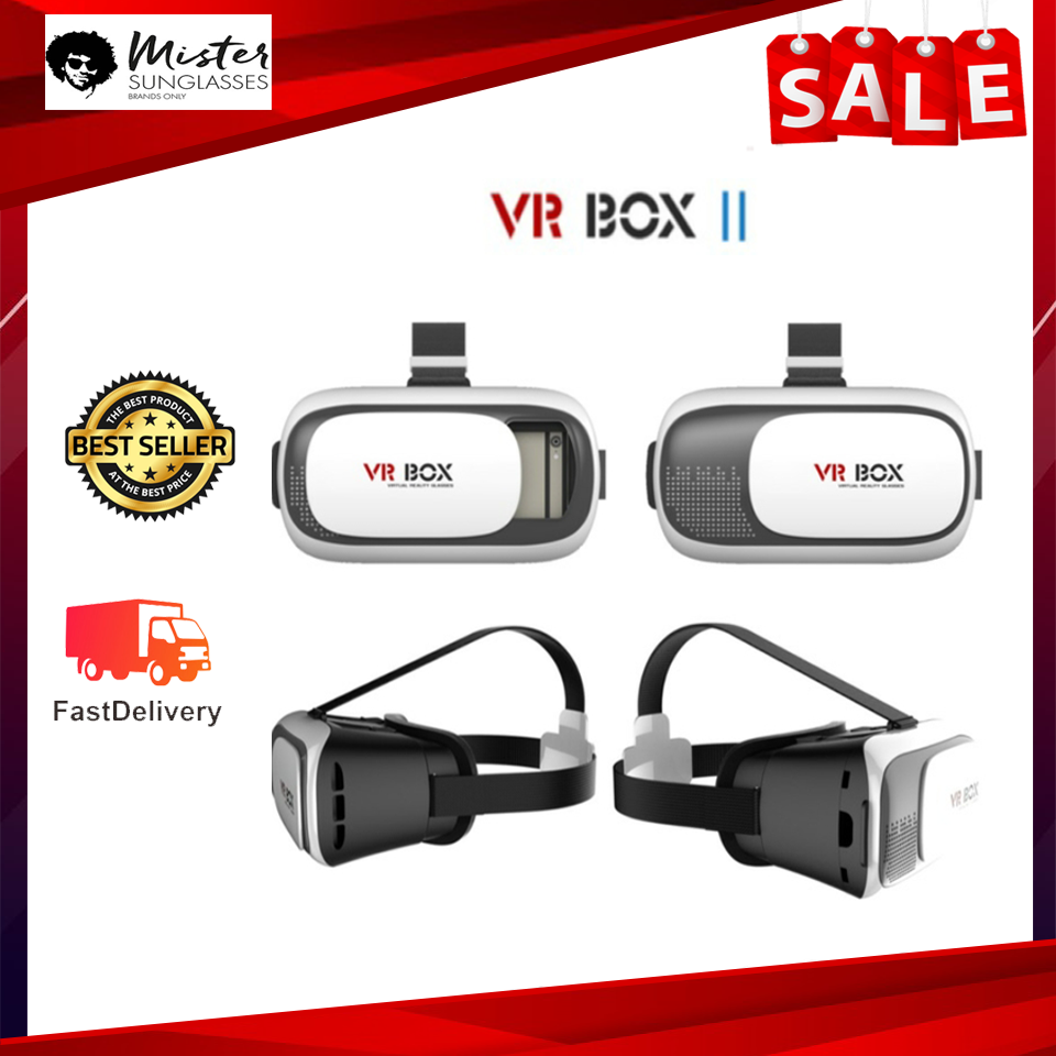 แว่น 3 มิติ VR Box mobile 2.0 VR Glasses Headset แว่น 3D สำหรับสมาร์ทโฟนทุกรุ่น (White)