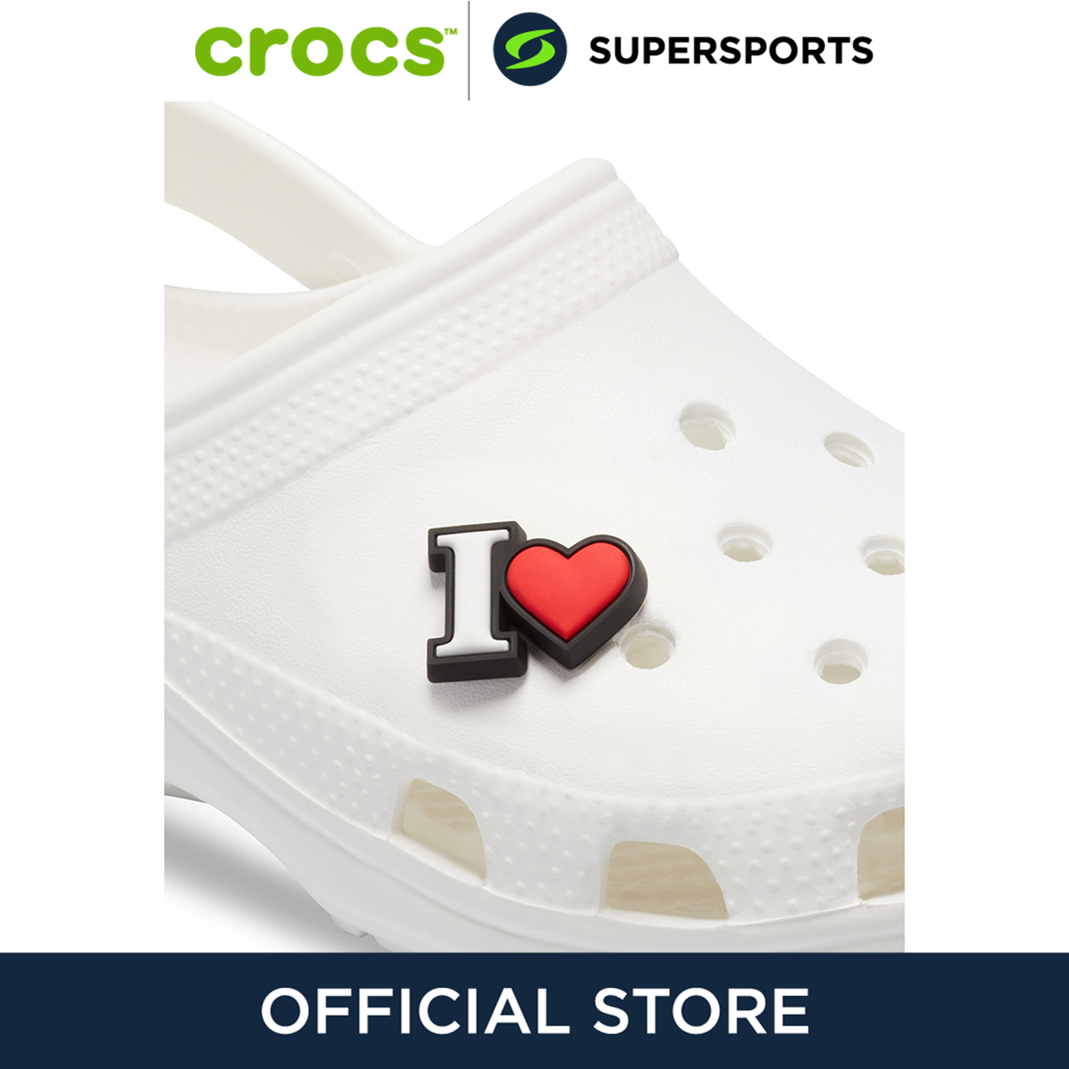 Crocs Jibbitz I Heart ตัวติดรองเท้า ที่ติดรองเท้าjibbitz ตุ๊กตาติดรองเท้า ตัวติดรองเท้ามีรู