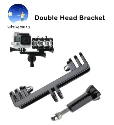 Double Head Bracket Joint mount Adapter Converter for GoPro Hero LED Light