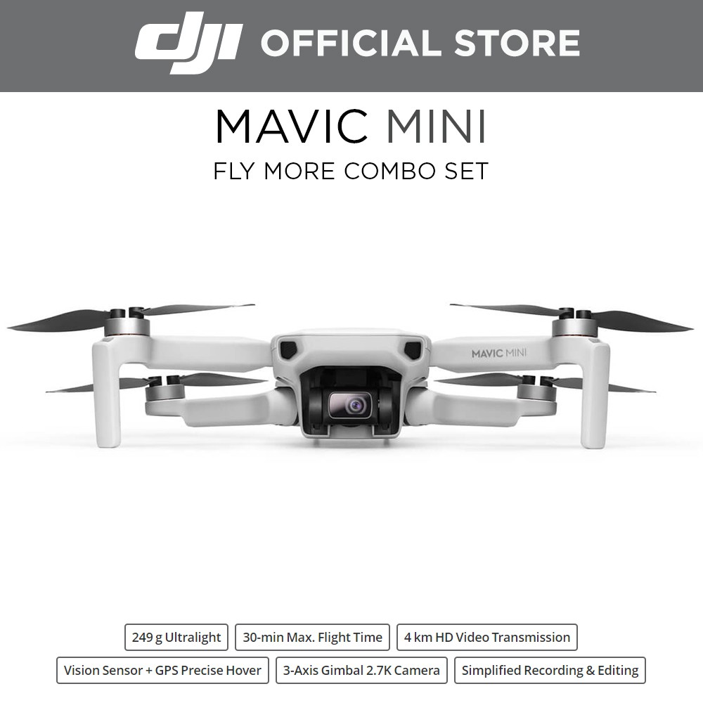 DJI Mavic Mini Combo+Service Plus รับประกันสินค้าเพิ่ม 2 ปี โดรนไซส์เล็ก พับ