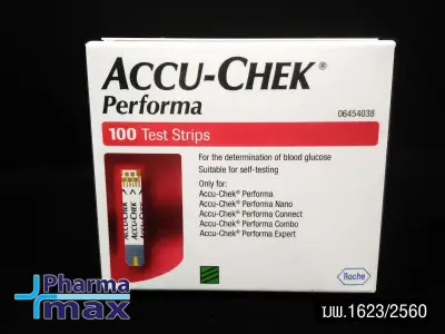 แผ่นตรวจวัดระดับน้ำตาลในเลือด accu-Chek Performa (ประกันของแท้) / accu chek performa / Test Strip100 แผ่น