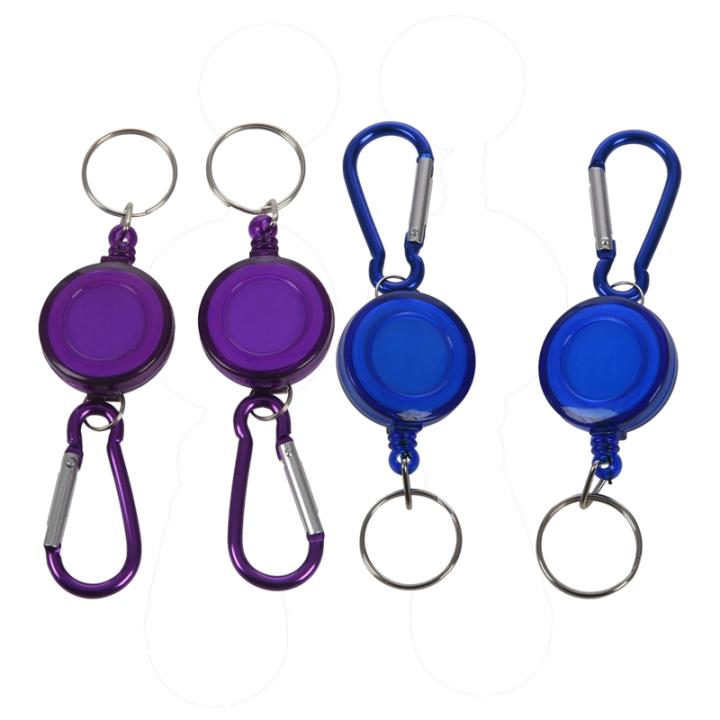 2er-Set YoYo-Abzeichenrollen Mit Karabiner – Rot, 55 Cm Draht, Für Ausweise & Schlüssel