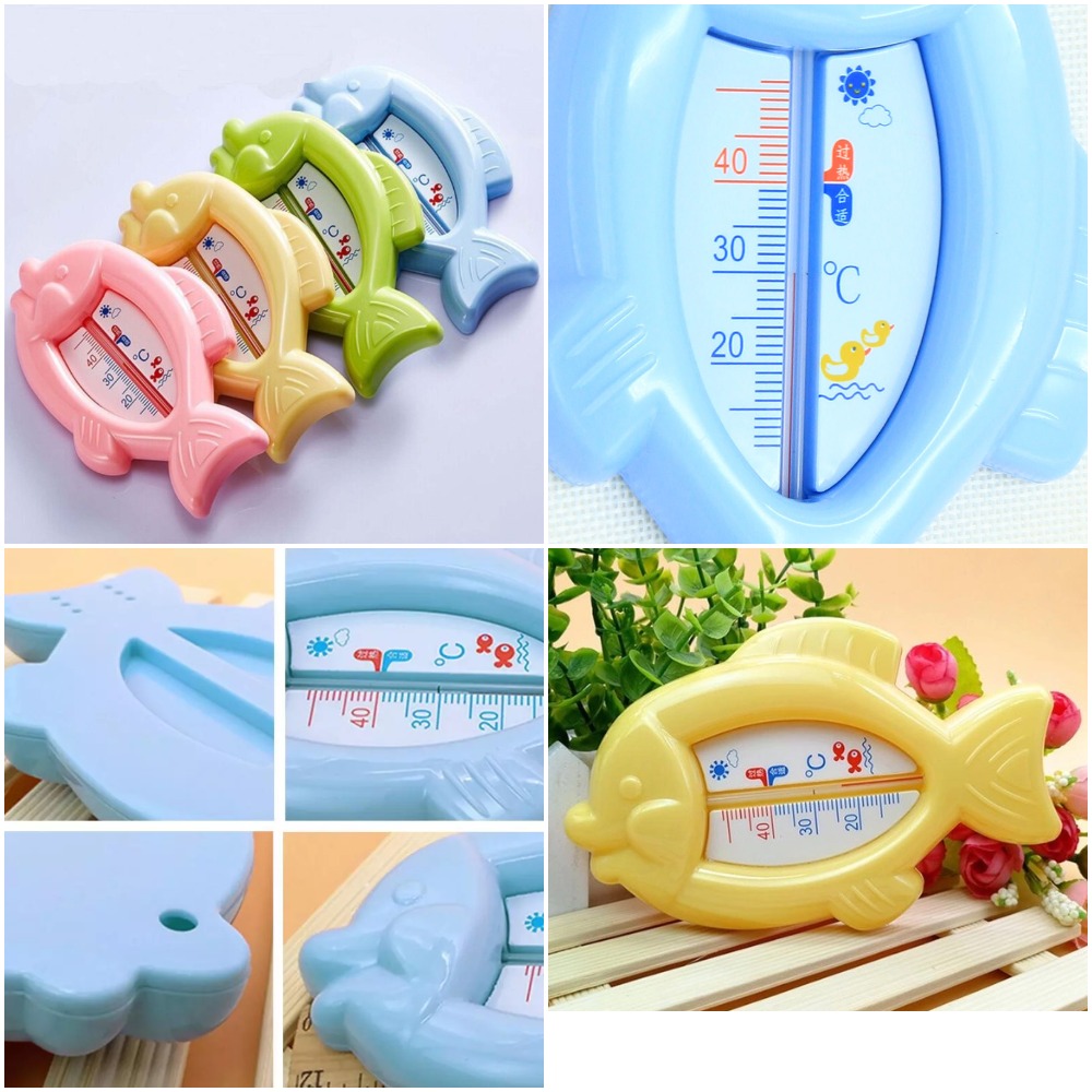 เทอร์โมมิเตอร์วัดอุณหภูมิน้ำอาบน้ำเด็กของเล่นรูปปลาน่ารัก   Baby Bath Shower Water Temperature Thermometer, Fun Cute Fish-Shaped Toy