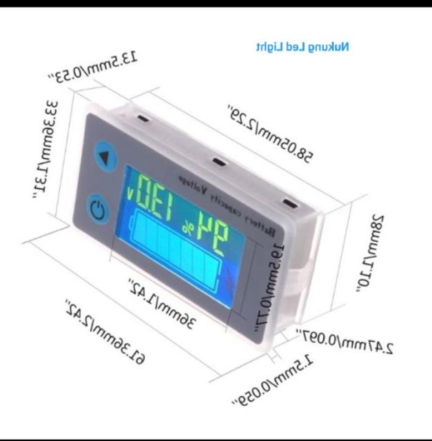 hot  วัดโวลท์ %แบต,โวลมิเตอร์ดิจิตอล % 3IN1 วัดโวลเปอร์เซ็น J33C 1284V