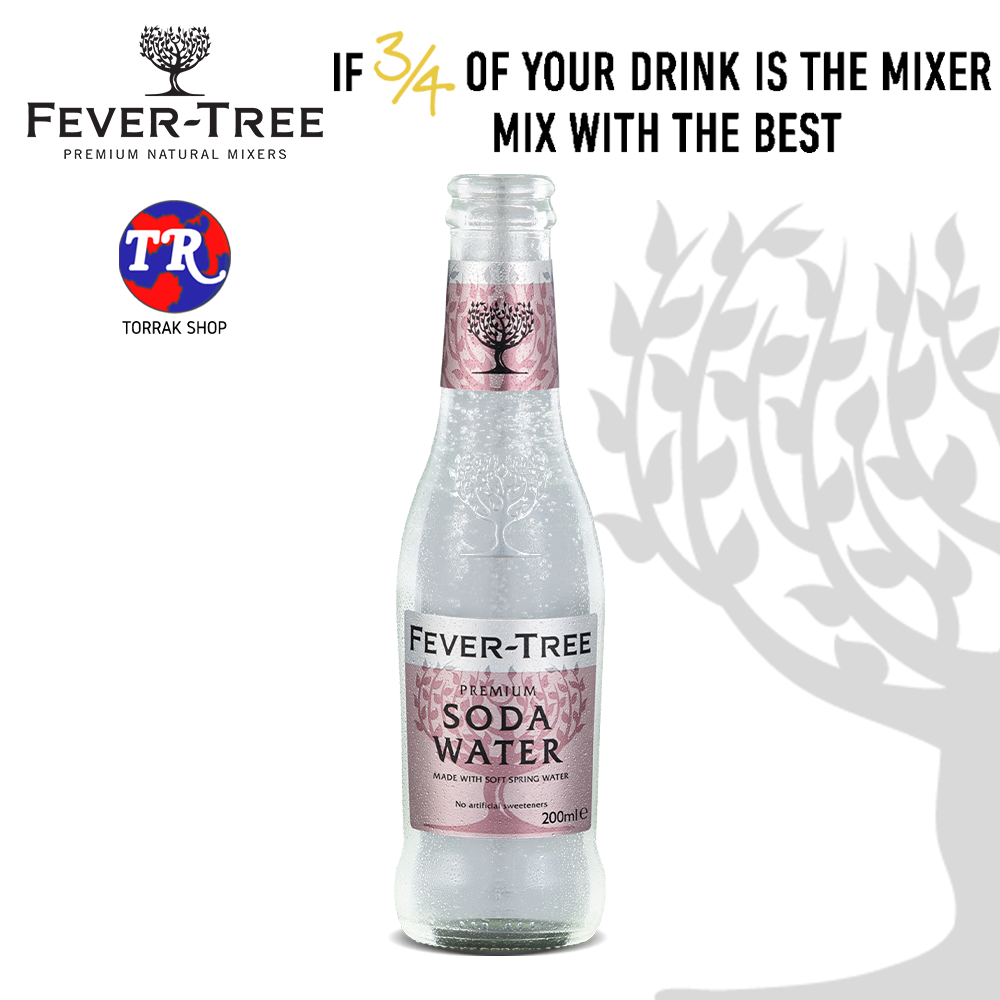 Fever Tree Premium Soda Water ฟีเวอร์ทรี พรีเมี่ยม โซดา เครื่องดื่มอัดก๊าซ 200มล.