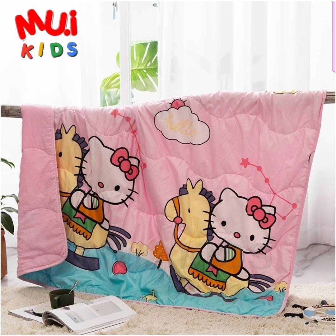 Muikids ผ้าห่มเด็ก ผ้าห่มใยไหม ขนาด110x150cm. ผ้าห่มเด็กลายการ์ตูน ผ้านิ่ม ผ้านวมเด็ก