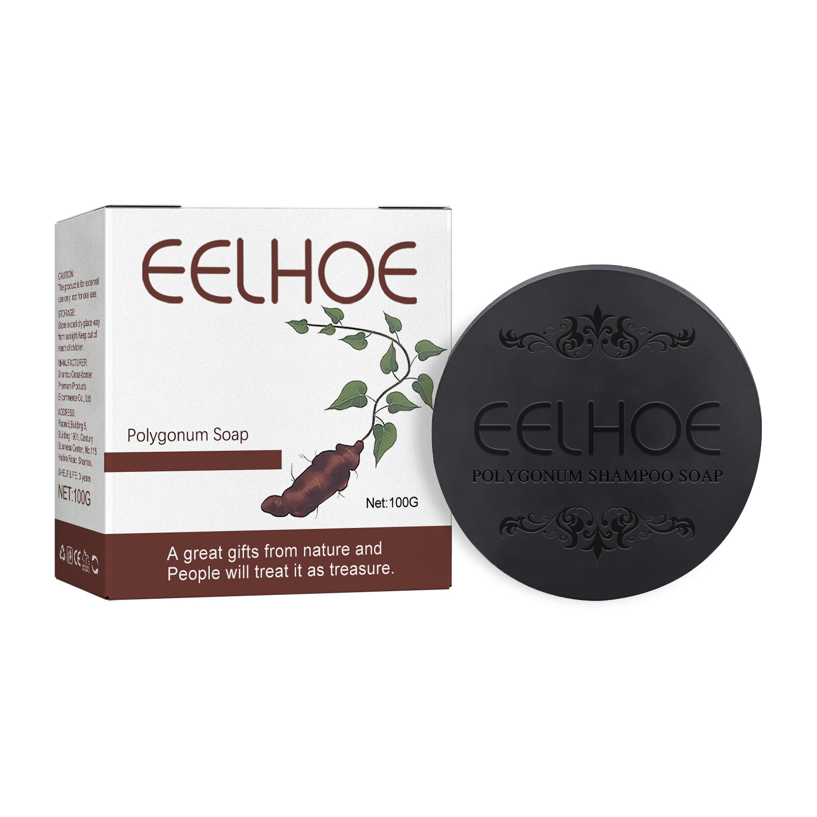 Eelhoe Hair Darkening Shampoo Soap Bar Polygonum Solid Shampoo Restore