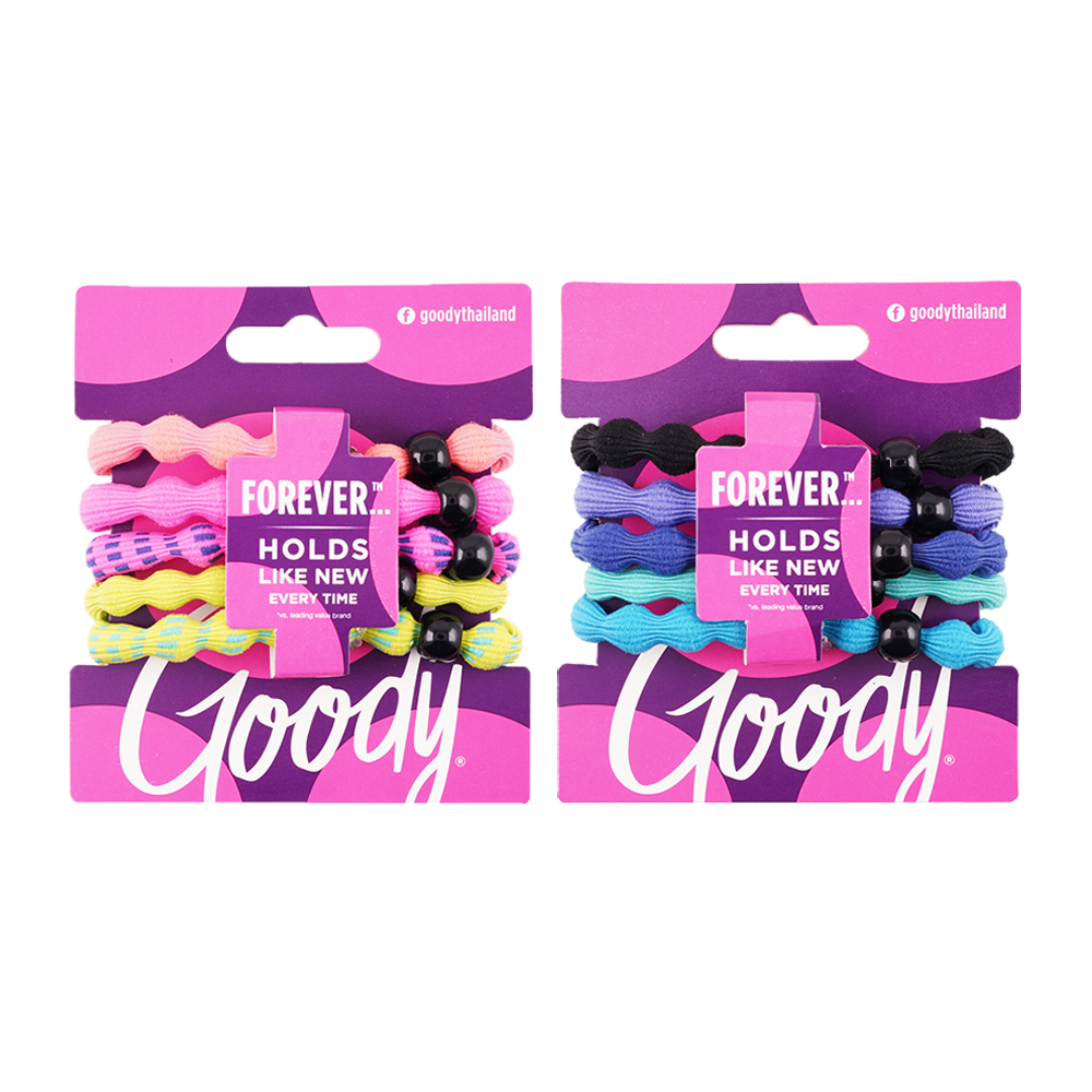 Goody ยางรัดผม 60293 ขนาด 6 มม. (5 ชิ้น) Womens Sport Forever 5CT - KNK ...