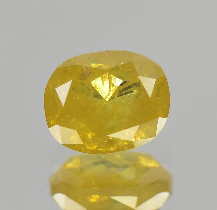 Yellow   Diamond 1.13 cts  Oval Shape Loose Diamond Untreated Natural Color