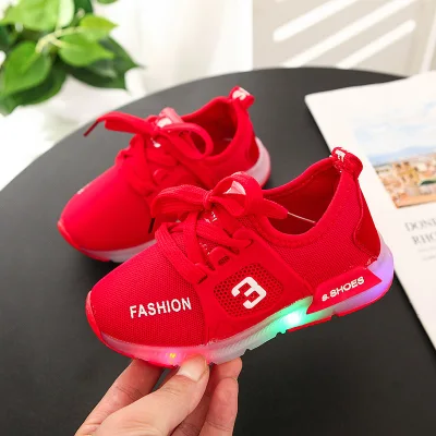 Children Luminous Shoes Boys Girls Sport Running Shoes Baby Flashing Lights Fashion Sneakers Toddler Little Kids LED Shoes