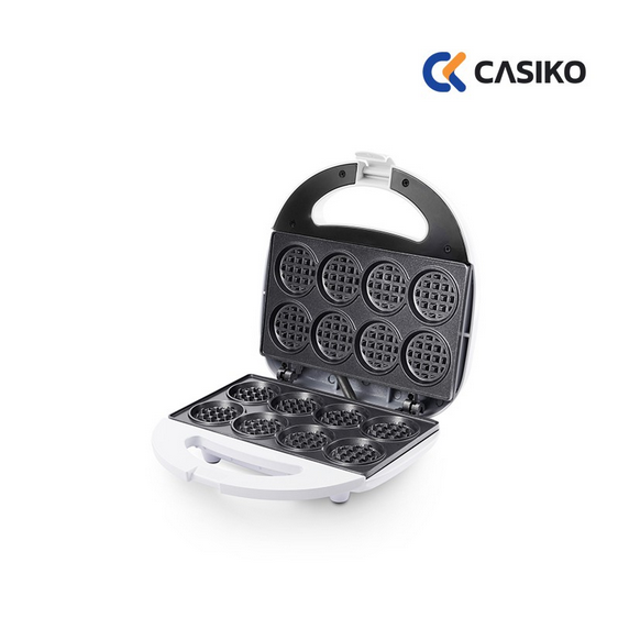 CASIKO เครื่องทำวาฟเฟิลมินิ 8 ชิ้น  Mini waffle รุ่น CK-5005 - วาฟเฟิลเล็ก พิมพ์วาฟเฟิล เตาขนมวาฟเฟล ทำขนมวาฟเฟิล วาฟเฟิลจิ๋ว เครื่องทำวาฟิล