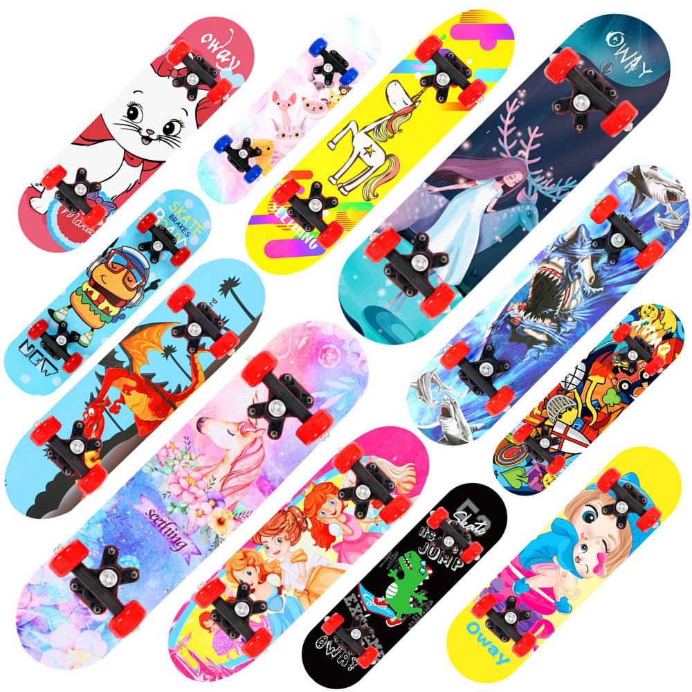 ✟✧♣  【สินค้าพร้อมส่ง】Skateboards สเก็ตบอร์ด สเก็ตบอร์ดสำหรับเด็ก ผู้เริ่มต้น ทนต่อการตก สเก็ตบอร์ดของแท้ ของขวัญสำหรับเด็กชาย