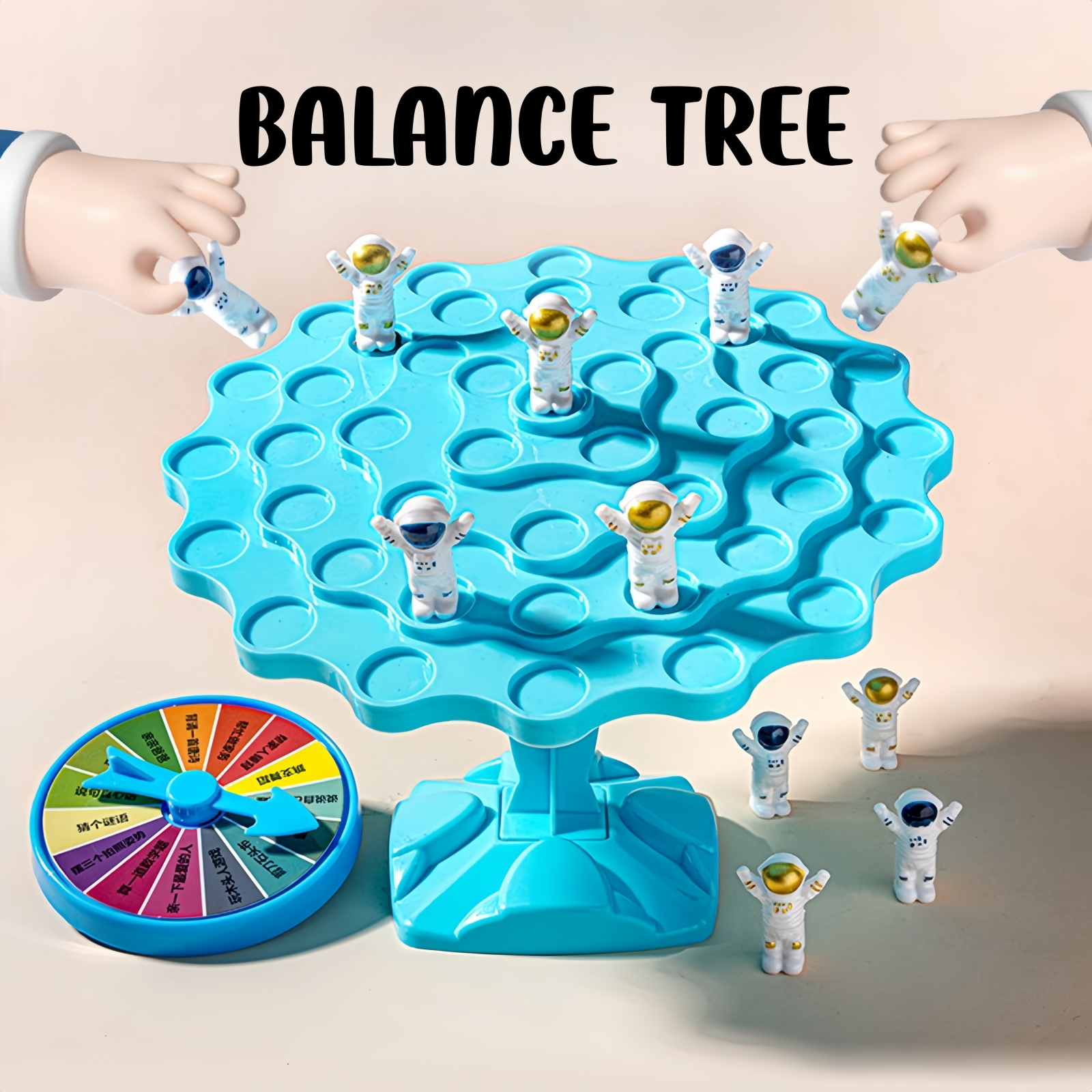 เกมแบบดั้งเดิม นักบินอวกาศสมดุลต้นไม้ เกมครอบครัว เกมบนโต๊ะ ของเล่นเด็ก เกมการแข่งขัน ของขวัญ นักบินอวกาศแสนสนุก Balance Tree Toy