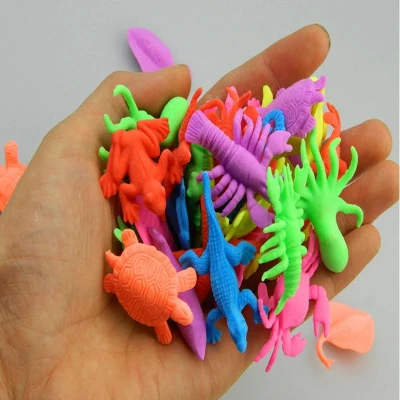 TESDFD 20PCS Funny Toys Puzzle Ocean Animal Bulk Swell Mixed Marine Animal Expansion Toy Growing In Water Sea Creature Water Grow Up