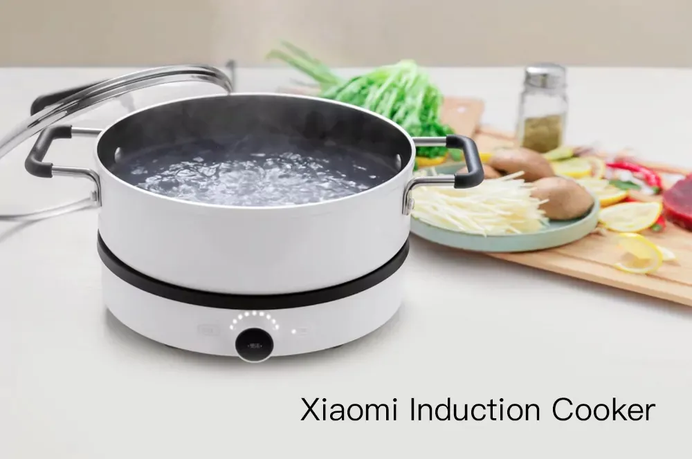 Xiaomi Mijia DCL01CM เตาแม่เหล็กไฟฟ้า เตาไฟฟ้า+หม้อ Dual Frequency Firepower Precise Control Induction Cooker+Induction cooker household pan