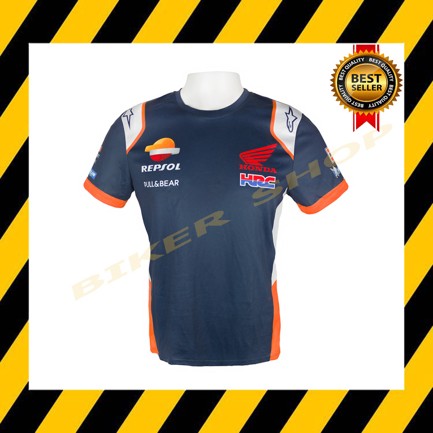 เสื้อยืดแขนสั้น REPSOL HONDA TEAM Dri-fit (สินค้าใหม่ทุกชิ้นตอบแชทไวไม่ทิ้งให้รอนานพร้อมส่งทันทีได้รับสินค้า2-3วัน)