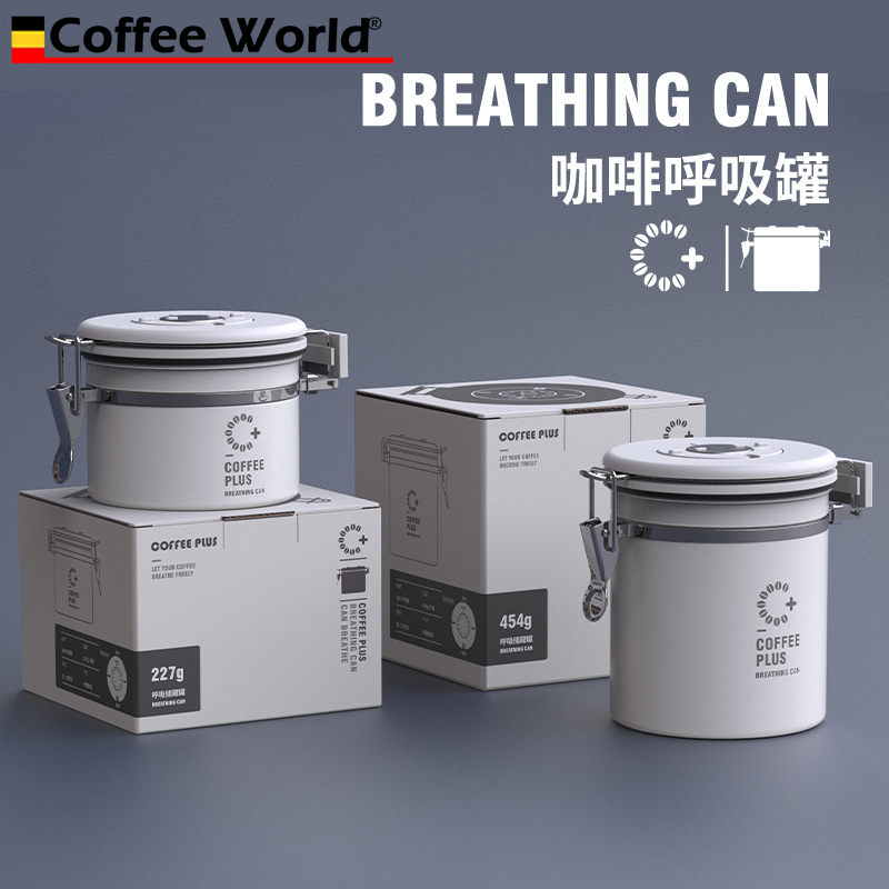 Coffee world  โถเก็บเมล็ดกาแฟ โหลสแตนเลส ชา ถังเก็บ โถเซรามิค 100%ของแท้✅ กล่องเก็บเมล็ดกาแฟ กันความชื้น ความจุขนาดใหญ่ Glass Canister
