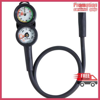 SCD diving console with pressure and depth gauge